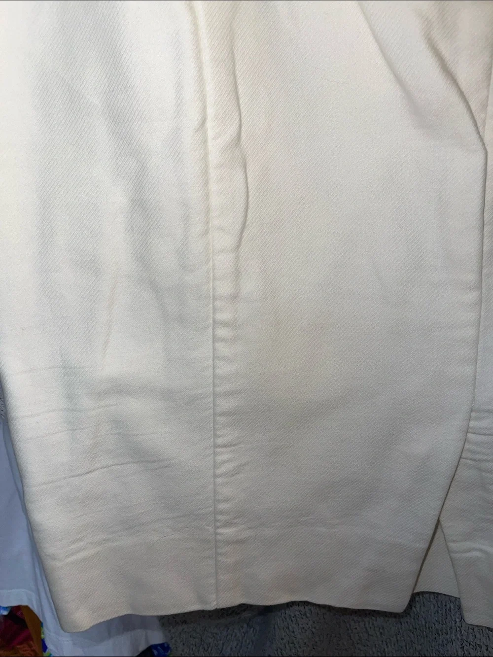 J. Crew White The Pencil Skirt - Double Serge Cotton Size 10